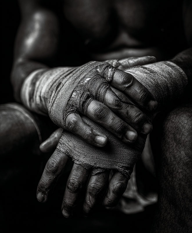 Fighter after a match