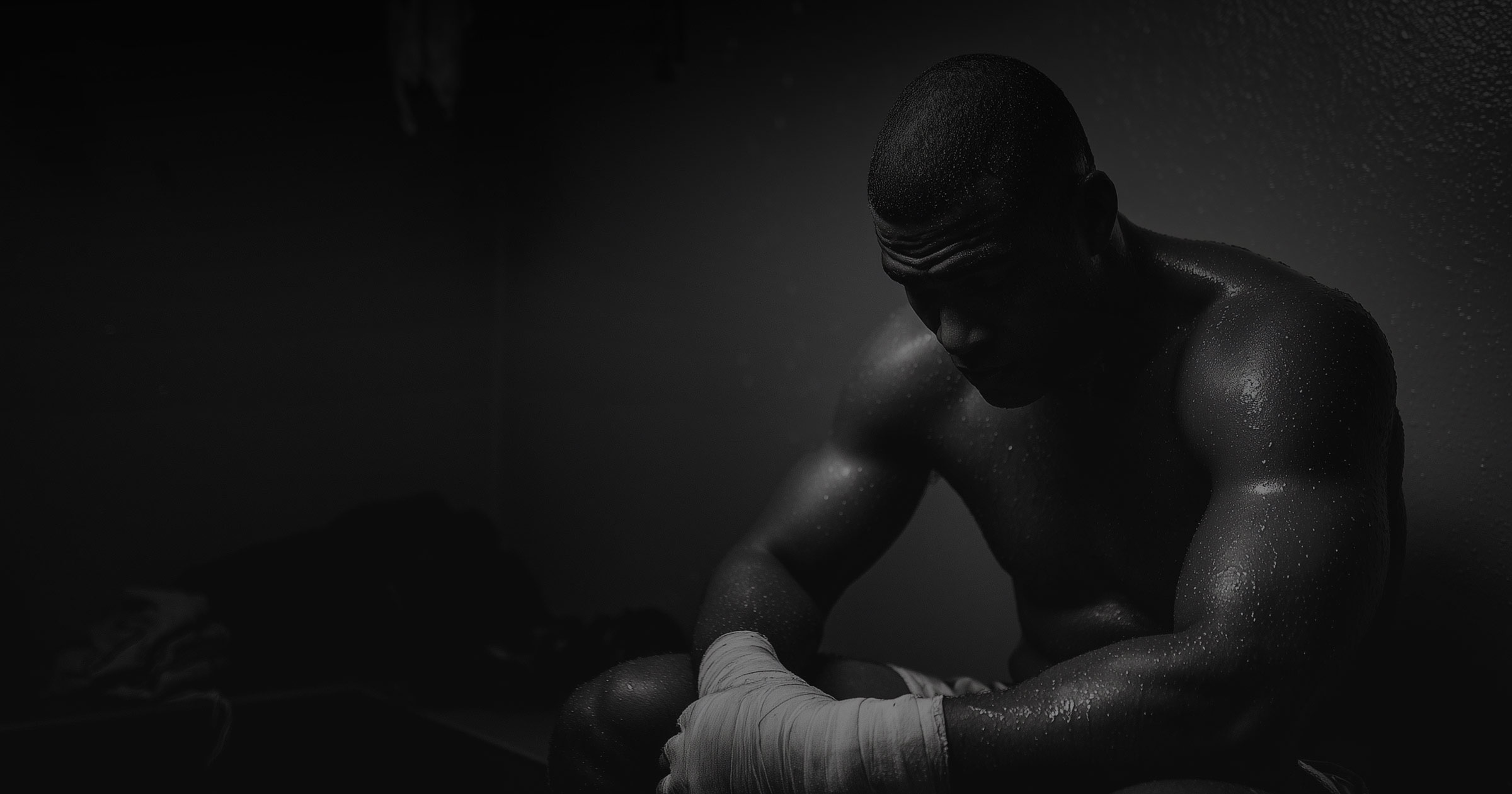 Fighter in action